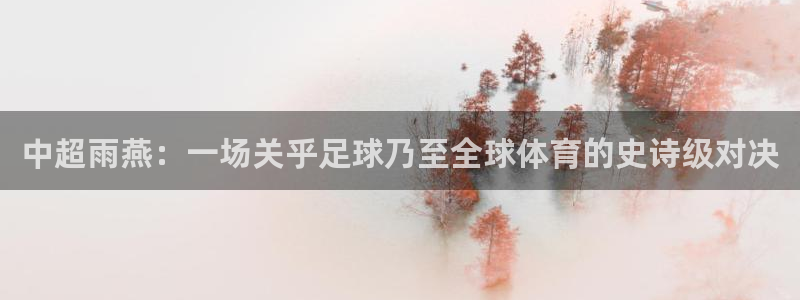 51视频在线直播nba：中超雨燕：一场关乎足球乃至全球体育的史诗级对决
