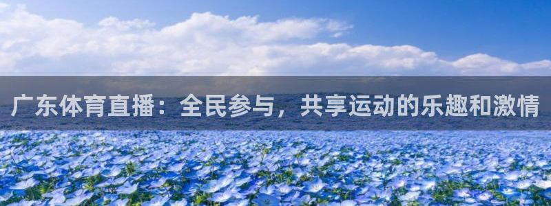 51视频在线直播nba：广东体育直播：全民参与，共享运动的乐趣和激情